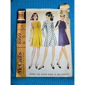 McCalls 8959 pattern dress 1960s size 14
